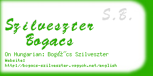 szilveszter bogacs business card